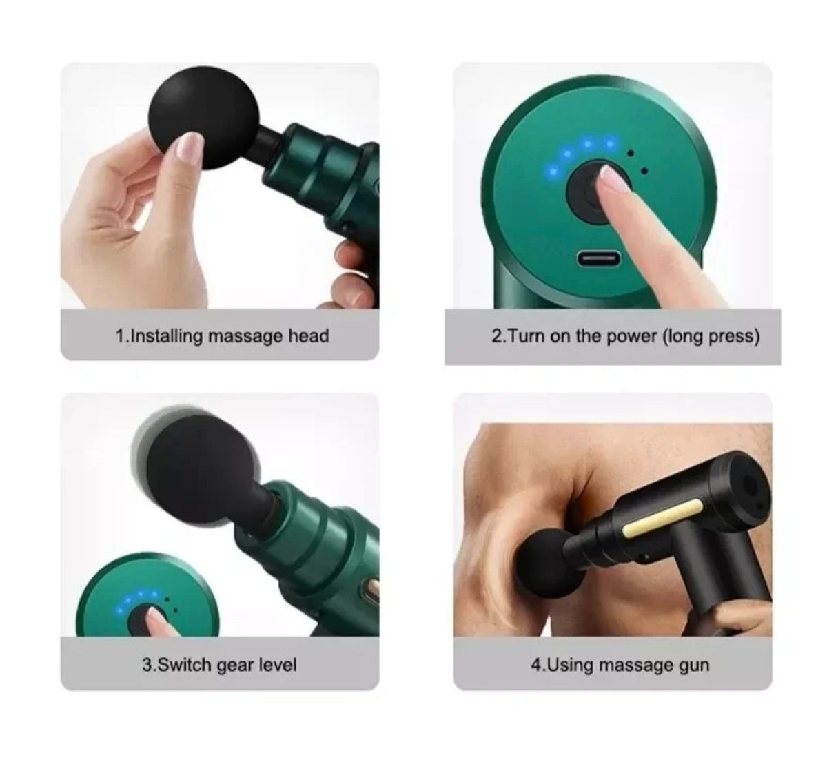 ✨ PISTOLET DE MASSAGE MUSCULAIRE DE PRÉCISION: Pistolet de Massage & Percussion Portable pour Récupération & Relaxation