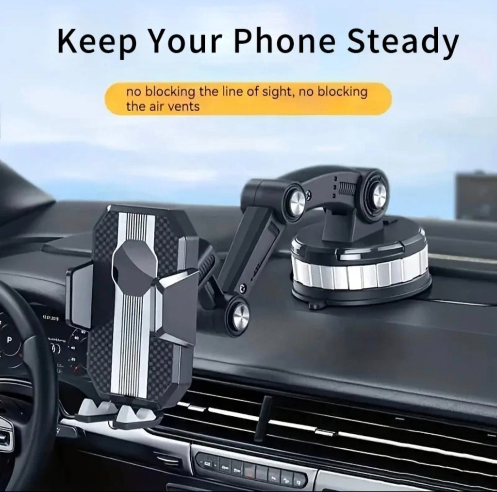 🚗 Support Téléphone Voiture 360° — Ventouse Ultra-Grip & amp; Bras Extensible - 7500f