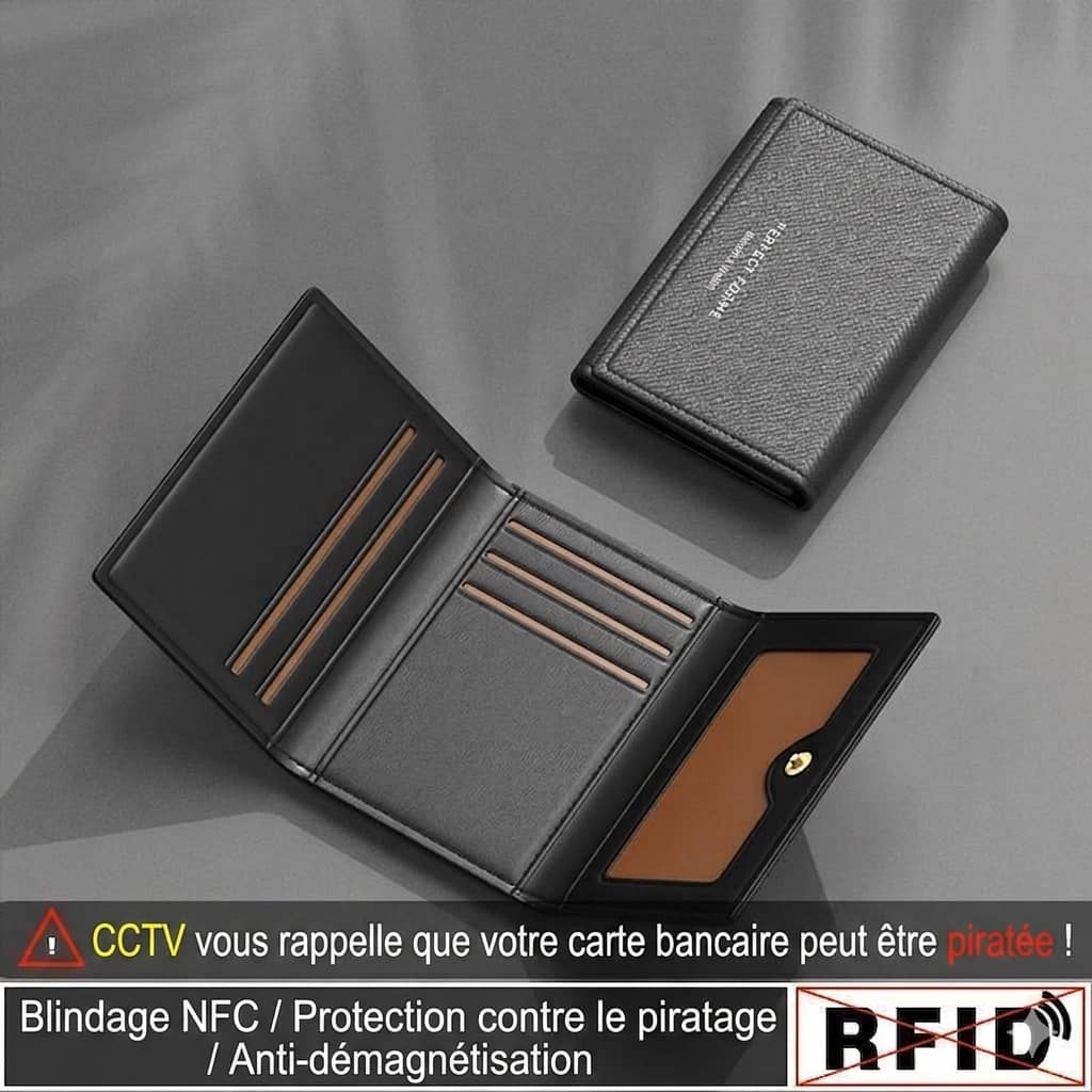 💼 Portefeuille Slim en Cuir PU — L'Élégance Intelligente