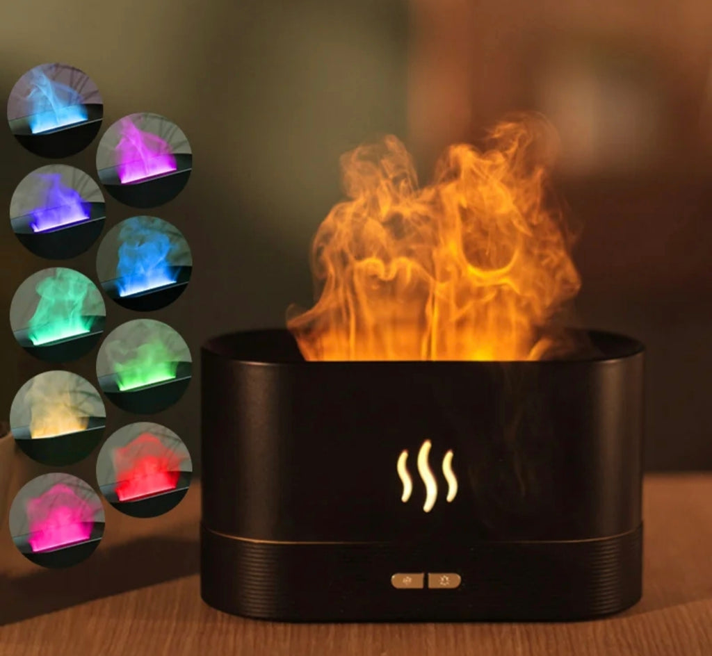 🔥 Diffuseur d'Huiles Essentielles & Humidificateur Effet Flamme : L'Ambiance Cocooning & Bien-Être