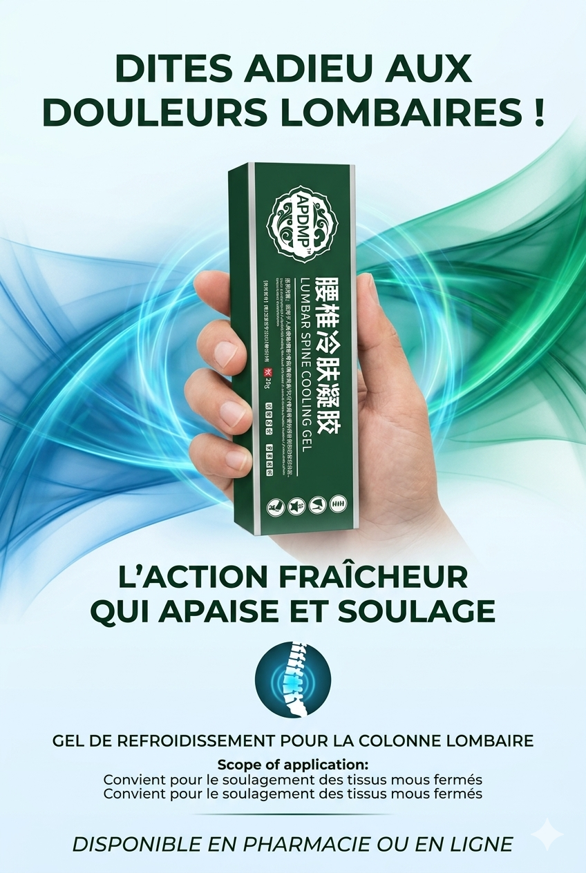 🌱 Gel Apaisant & Rafraîchissant APDMP™ pour Colonne Lombaire — Soulagement Ciblé à 5900 FCFA