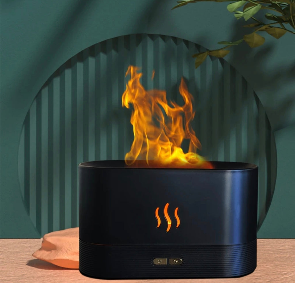 🔥 Diffuseur d'Huiles Essentielles & Humidificateur Effet Flamme : L'Ambiance Cocooning & Bien-Être