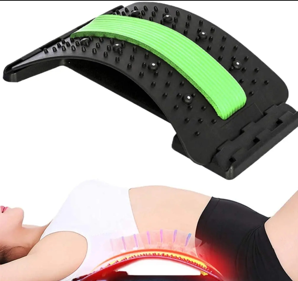 🧘♀️ Brancard Dorsal & Masseur Lombaire Multi-Niveaux — Soulagement du Dos à 9900 FCFA