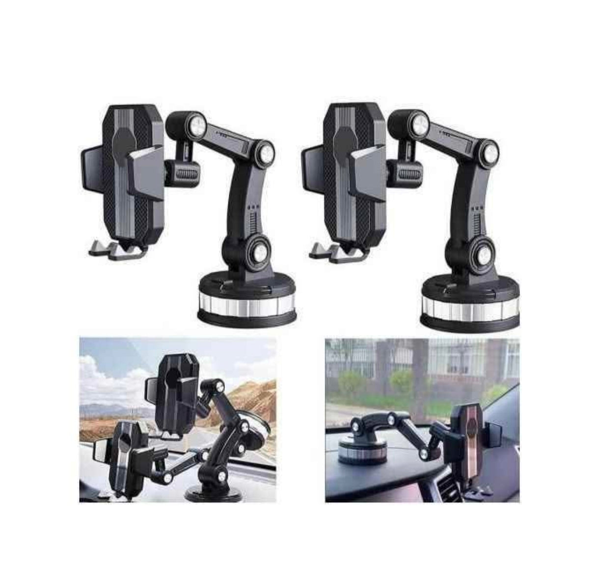 🚗 Support Téléphone Voiture 360° — Ventouse Ultra-Grip & amp; Bras Extensible - 7500f