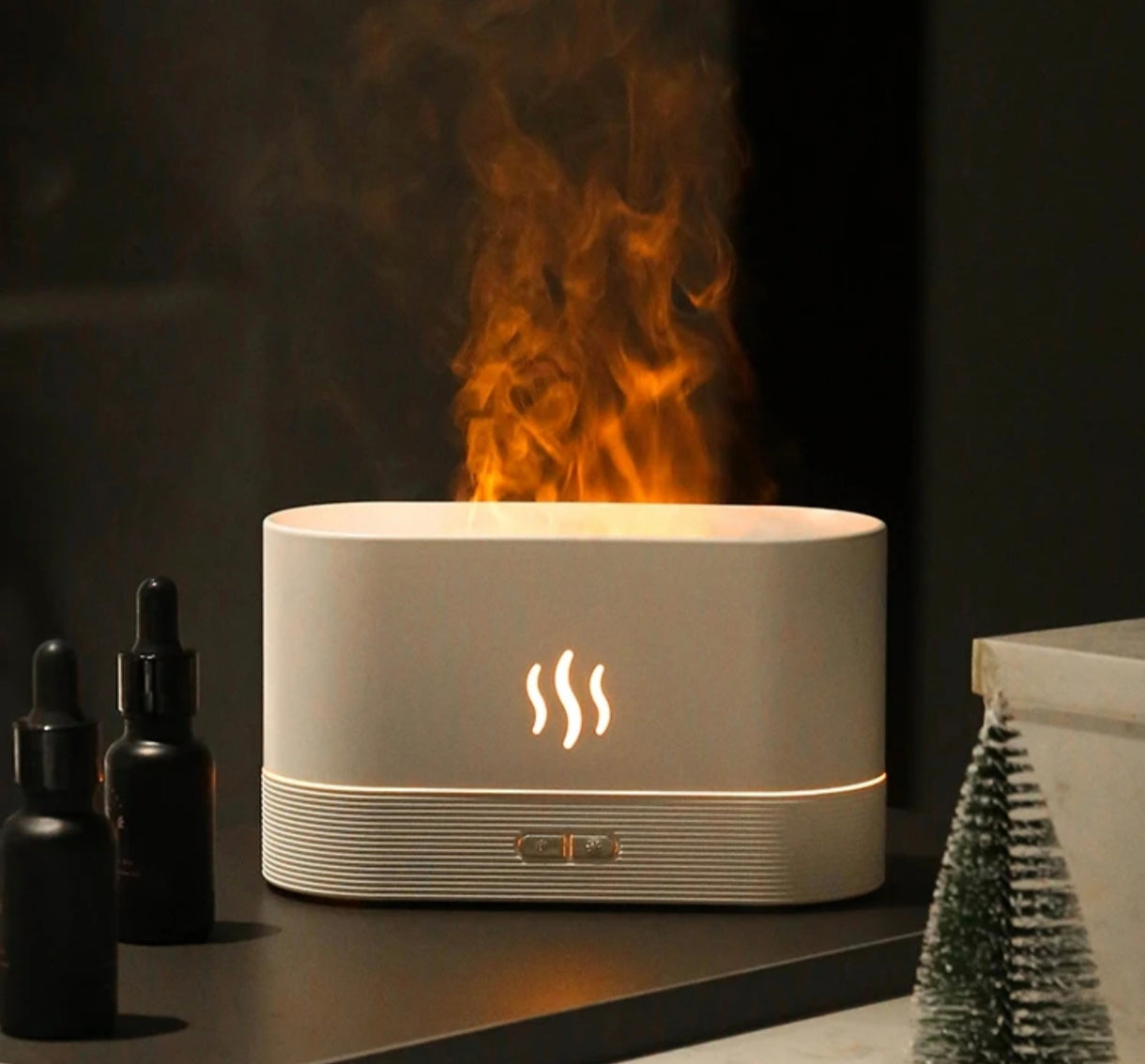 🔥 Diffuseur d'Huiles Essentielles & Humidificateur Effet Flamme : L'Ambiance Cocooning & Bien-Être