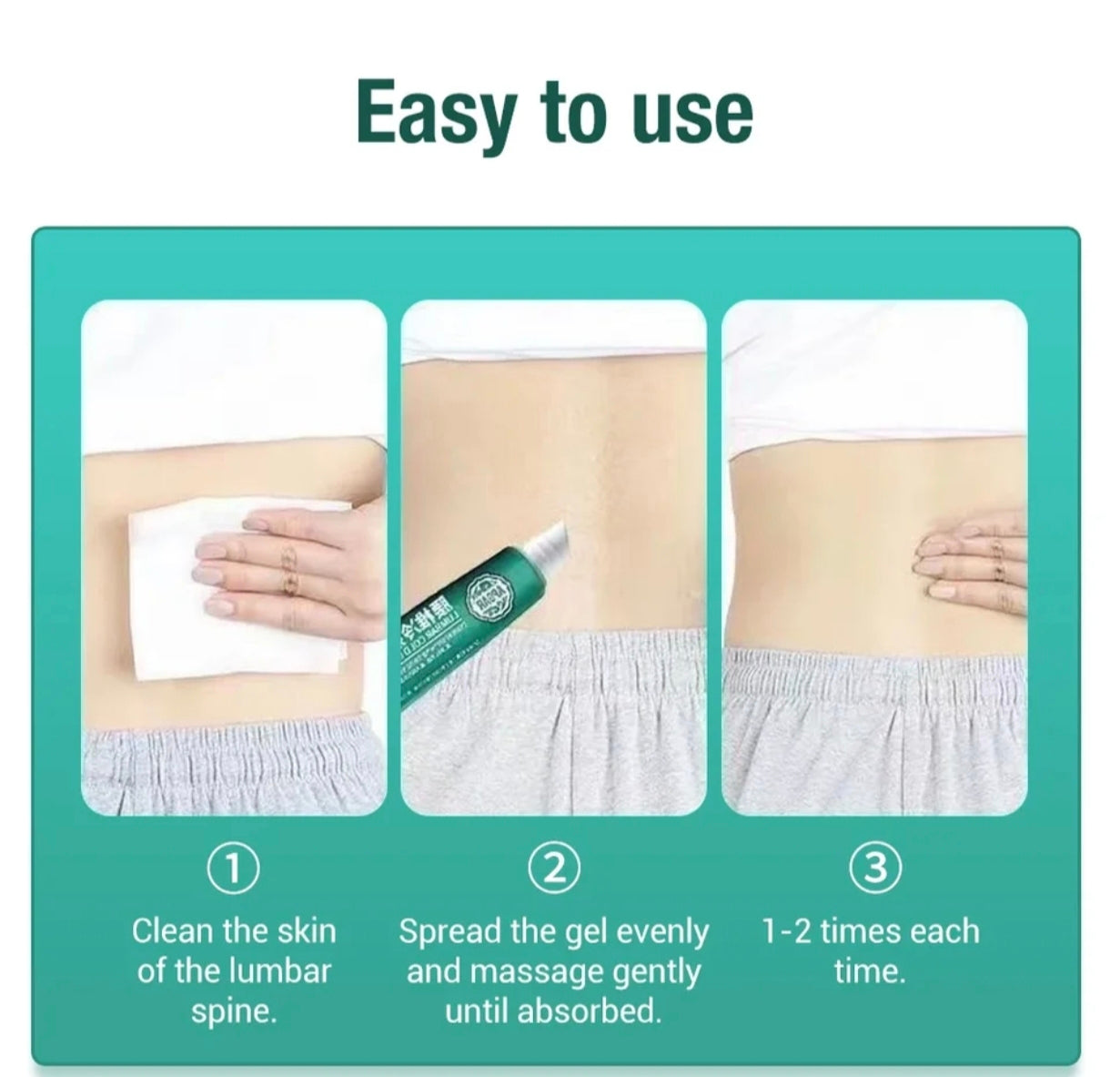 🌱 Gel Apaisant & Rafraîchissant APDMP™ pour Colonne Lombaire — Soulagement Ciblé à 5900 FCFA