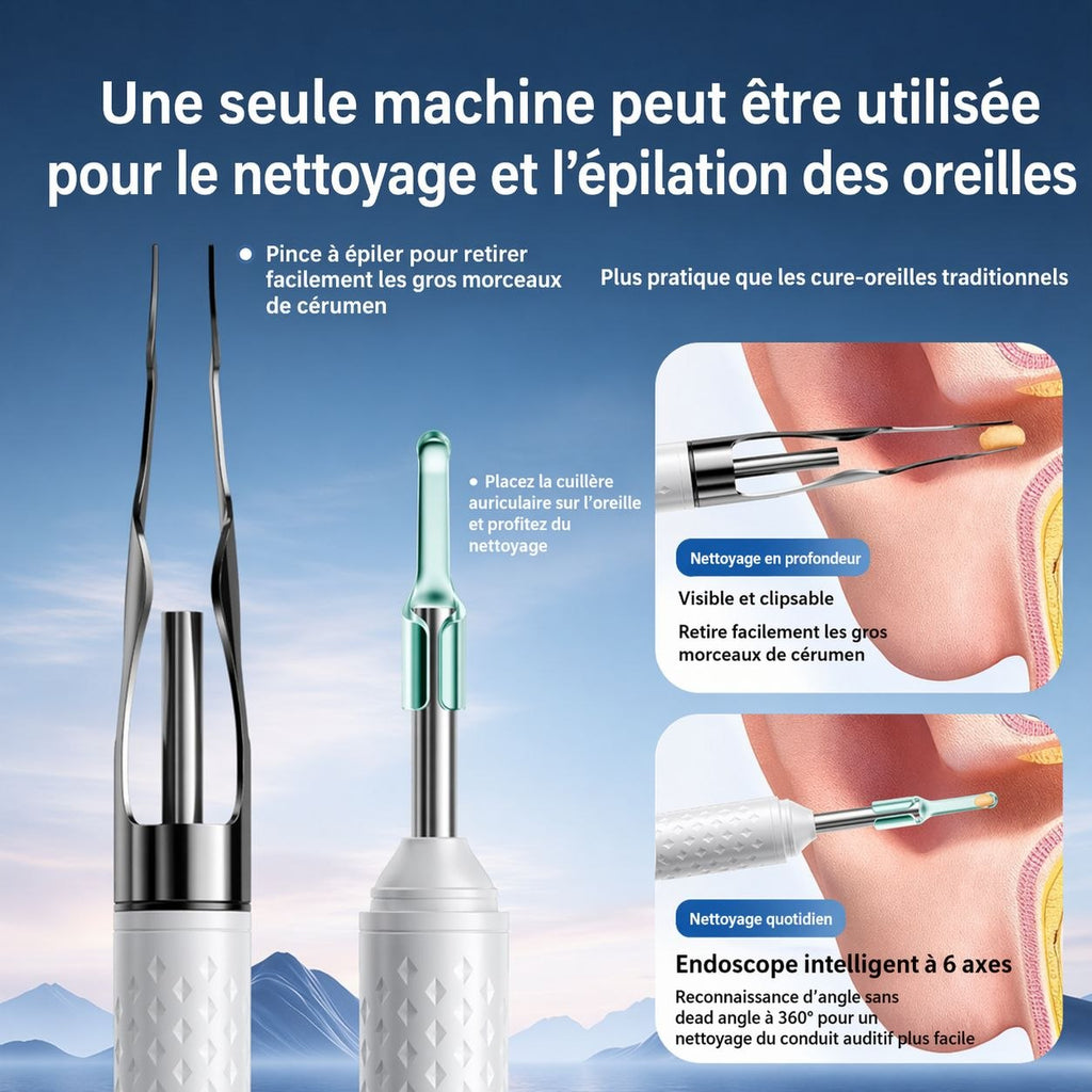 👂 Nettoyeur d'Oreilles Intelligent à 8500f