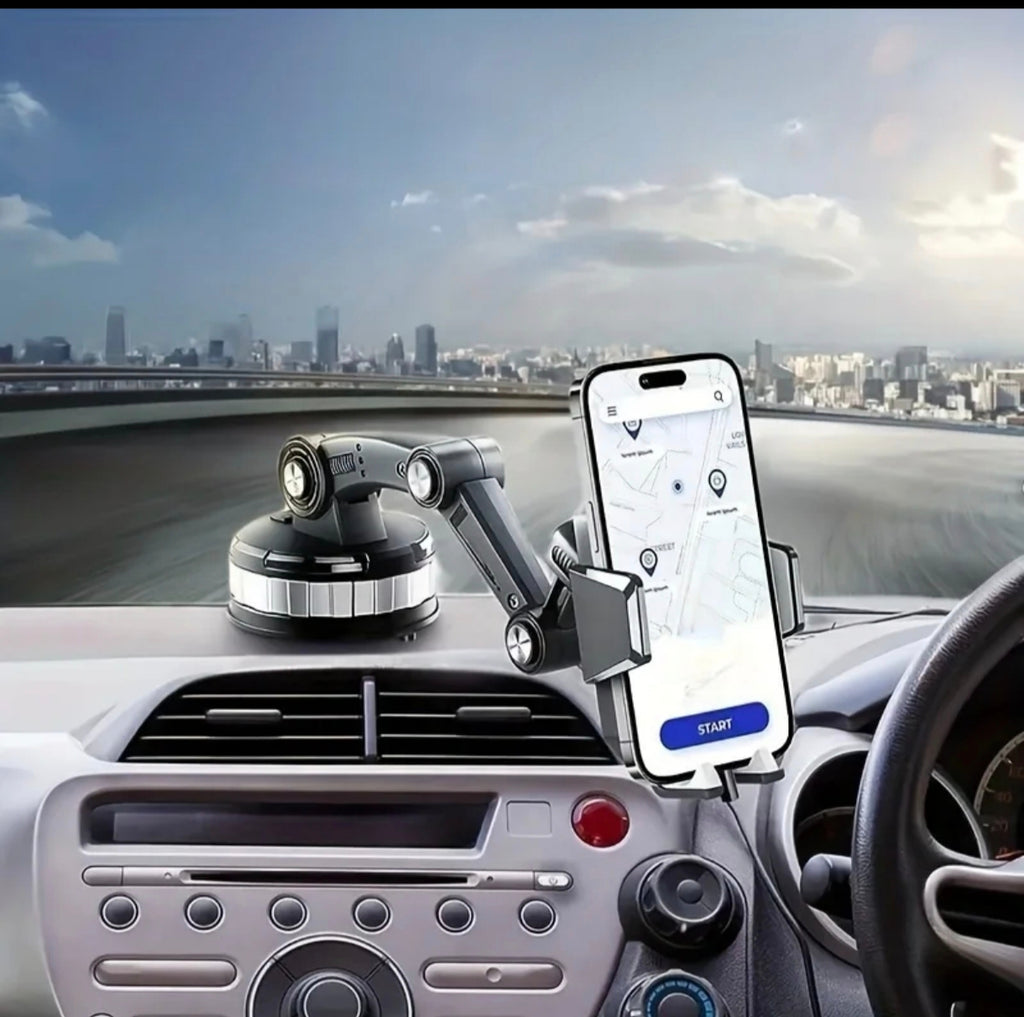 🚗 Support Téléphone Voiture 360° — Ventouse Ultra-Grip & amp; Bras Extensible - 7500f
