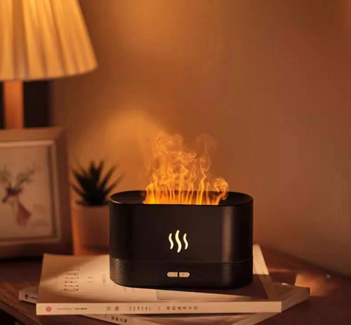 🔥 Diffuseur d'Huiles Essentielles & Humidificateur Effet Flamme : L'Ambiance Cocooning & Bien-Être