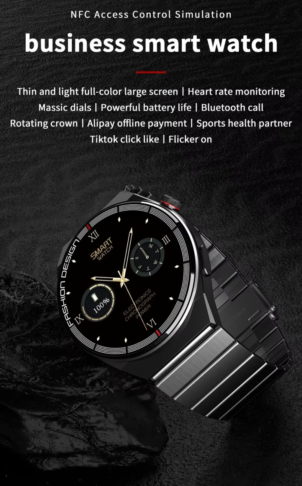 ⌚Business smart watch : L'Élégance Business & L'Innovation Connectée à 25000f