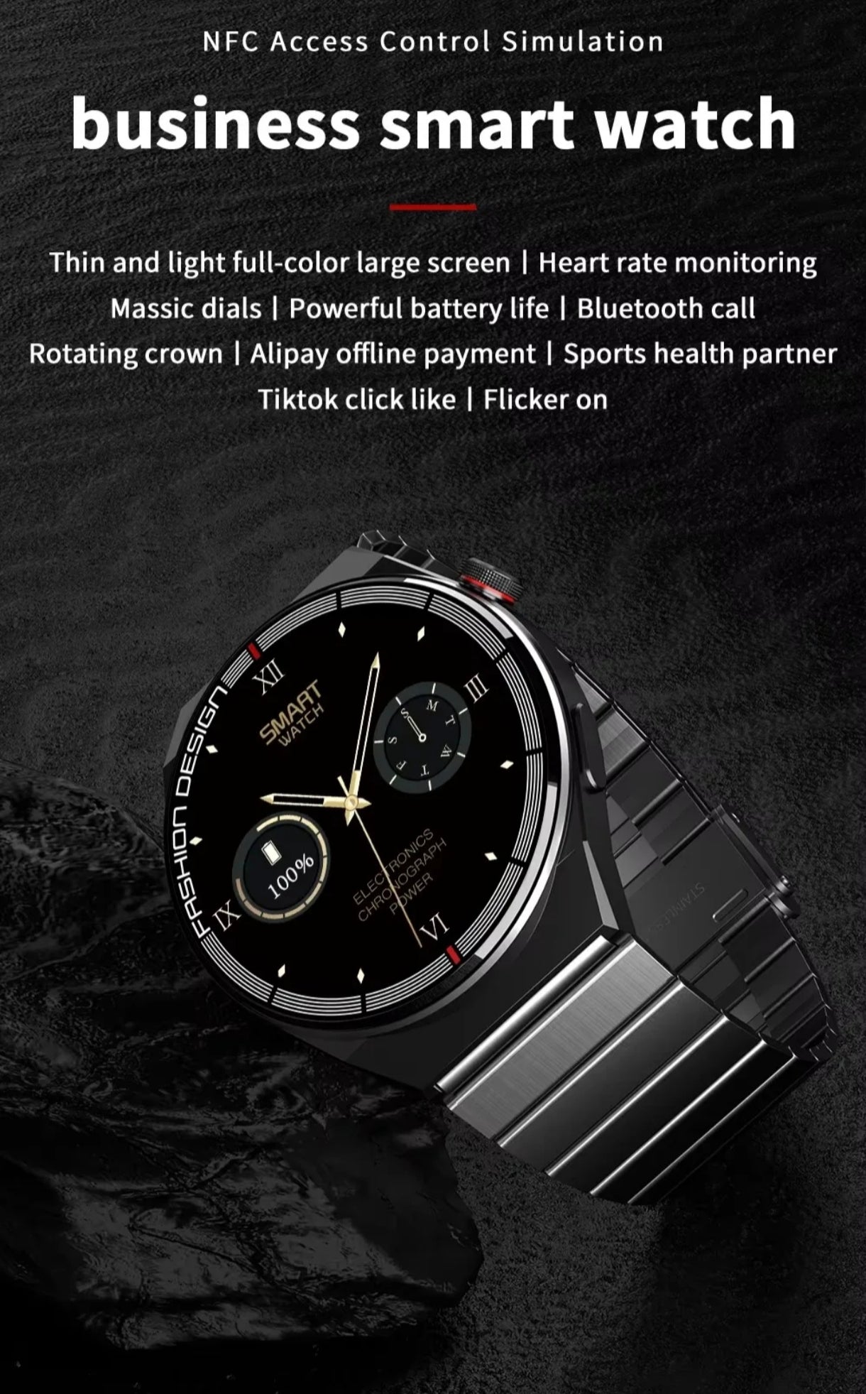 ⌚Business smart watch : L'Élégance Business & L'Innovation Connectée à 25000f